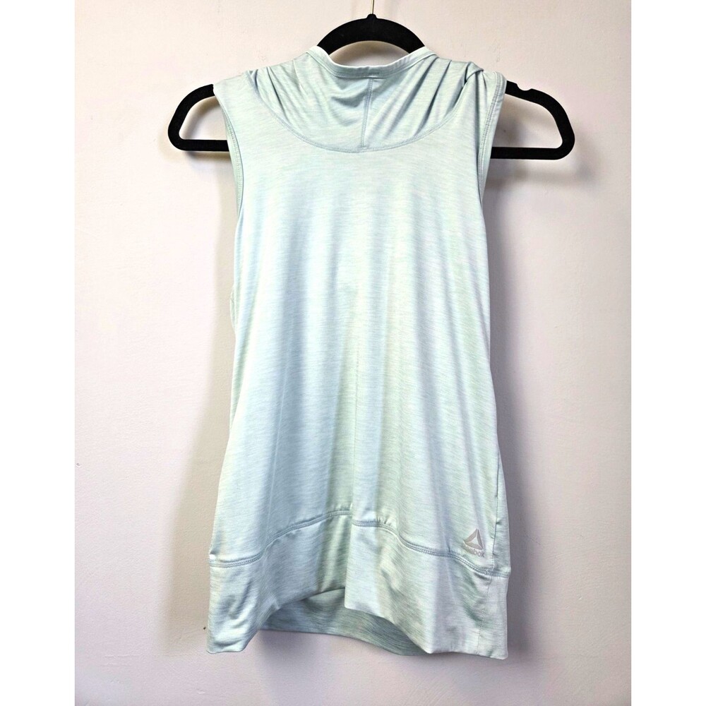 Reebok Women’s Hooded Racerback Scoop Neck Tank Top Light Blue Size XS